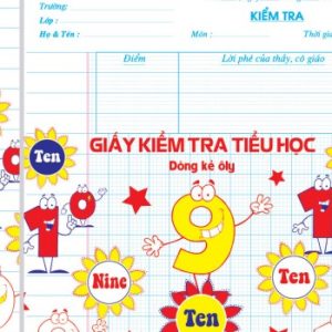 Giấy kiểm tra tiểu học cao cấp Hải Tiến ĐL100-95ISO